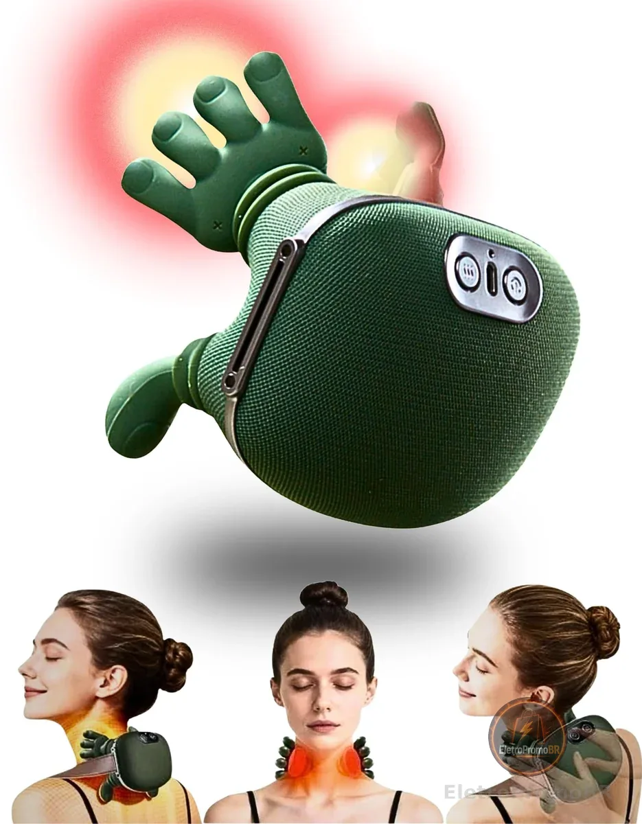 Massageador Elétrico Muscular Maozinha Fisioterapia Profissional Para Pescoço Ombro Portátil Silencioso Recarregável Miofascial Deep 4D Aquecimento Alívio Da Dor Relaxamento Infravermelho