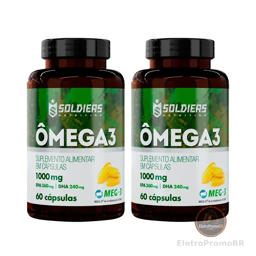 Ômega 3 1000mg 120 Cápsulas Soldiers Nutrition Coração Vitamina