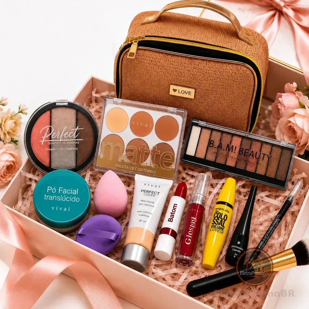 Kit Maquiagem Feminina Completa Necessaire Presente