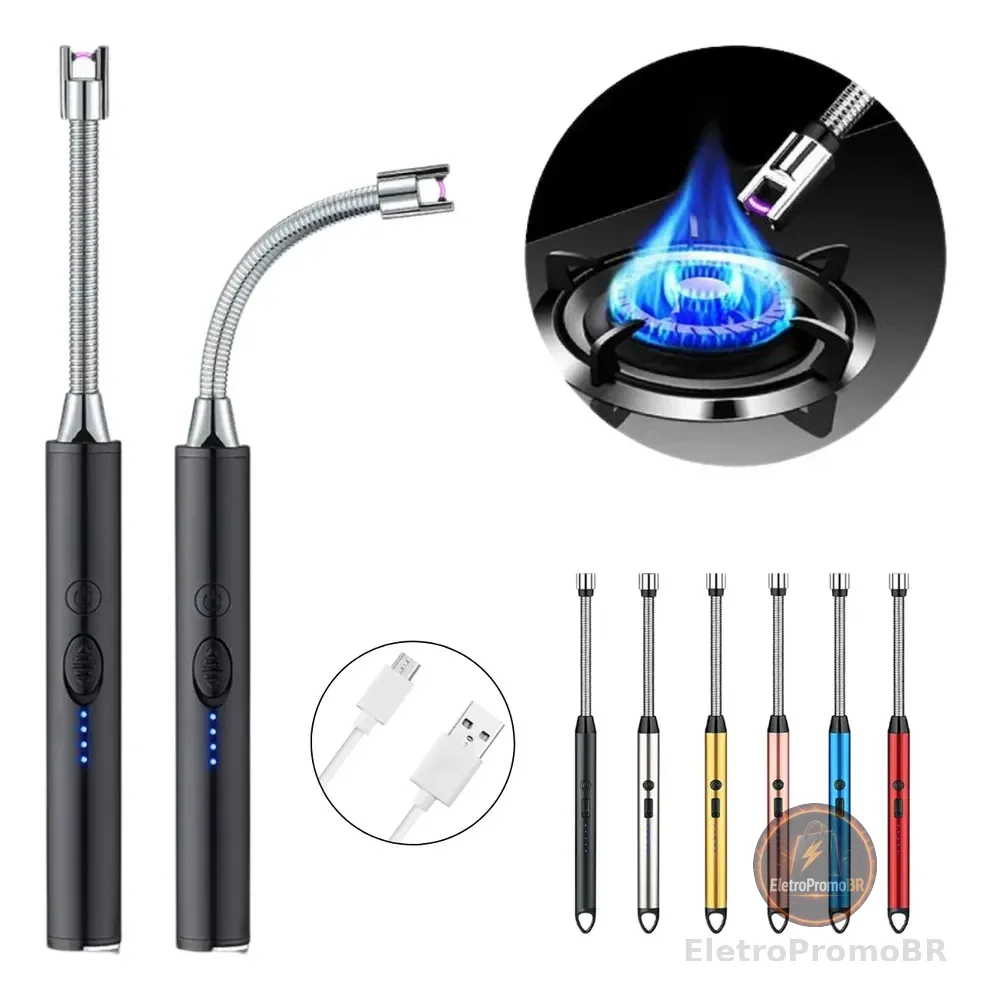 Acendedor De Fogão Velas Eletrônico Plasma Recarregável Usb