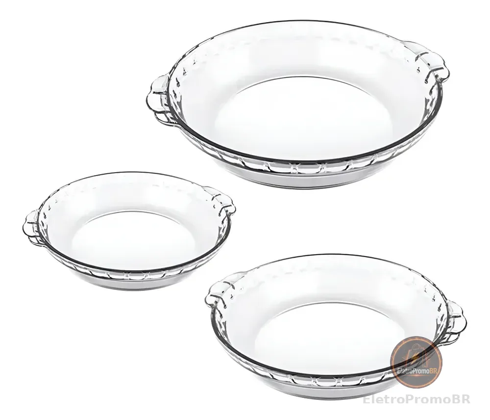 Conjunto De Formas Filetadas 3 Peças Transparente Marinex