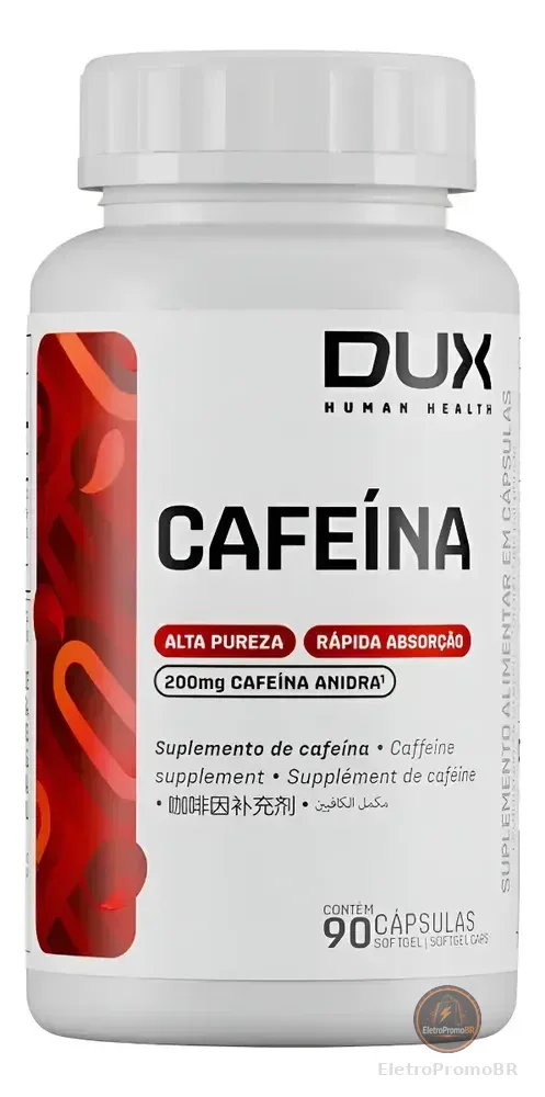 Cafeína - Pote 90 Cápsulas Dux Nutrition Sem Sabor Sem Sabor