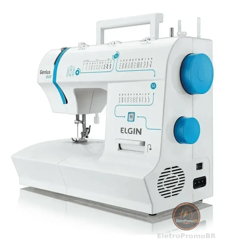 Máquina De Costura Genius Plus Jx-4035 Elgin Cor Branco