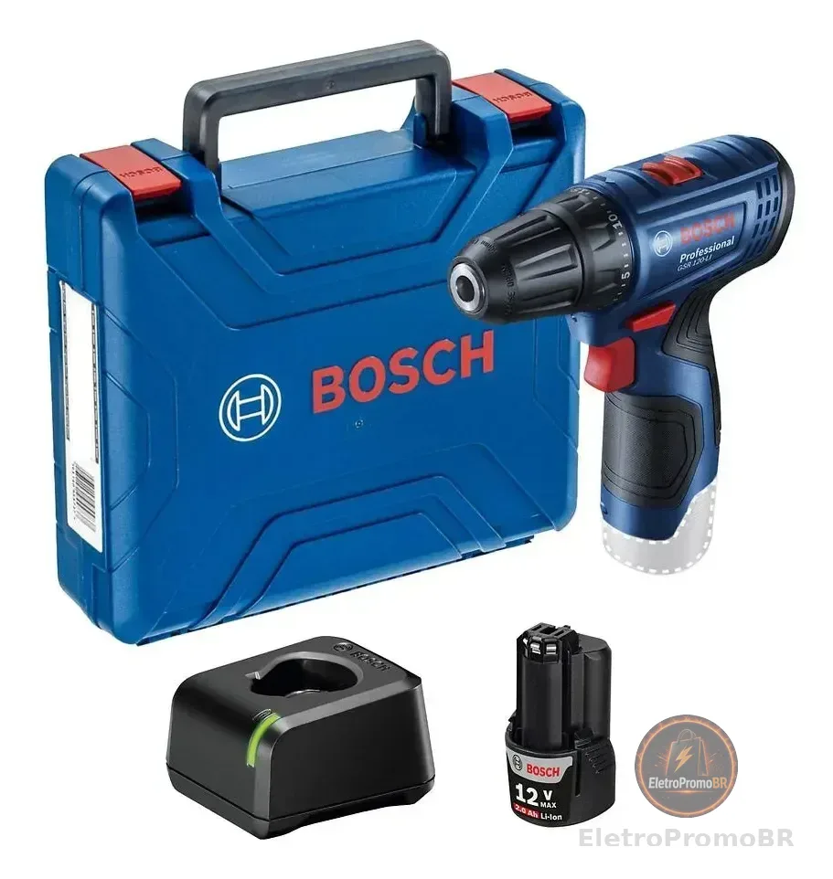 Parafusadeira E Furadeira 3/8 A Bateria Bosch Gsr 120-li