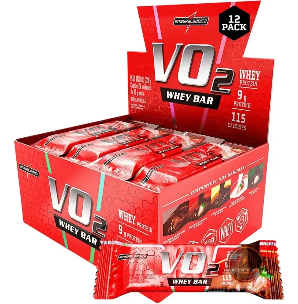 Vo2 Protein Bar Morango 12 und Integralmédica
