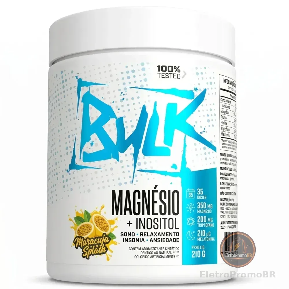 Magnésio Inositol (melatonina Glicina Taurina Triptofano) 210g - Bulk Nutrition
