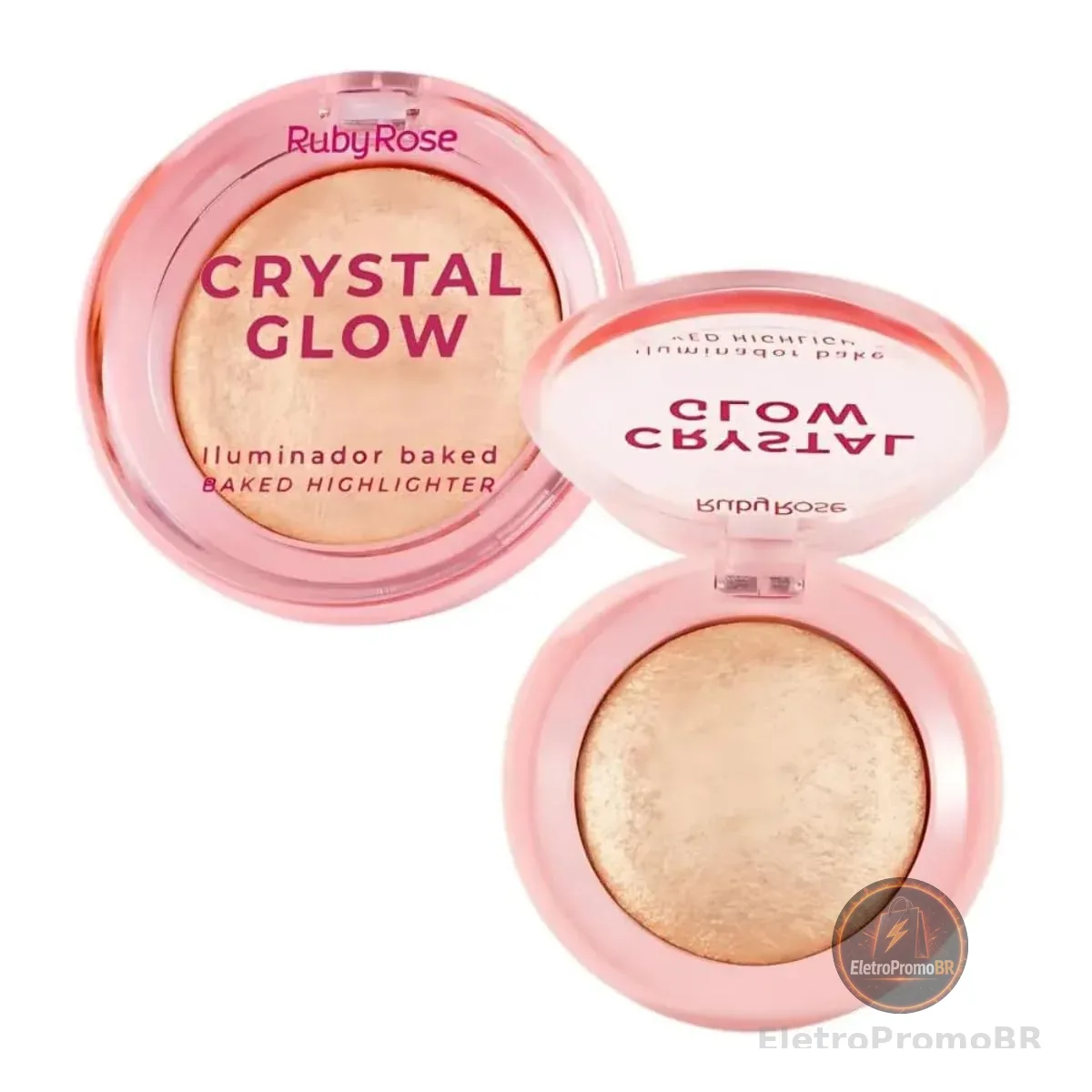 Crystal Glow Iluminador Baked Solar Flare Hbm7007 Ruby Rose
