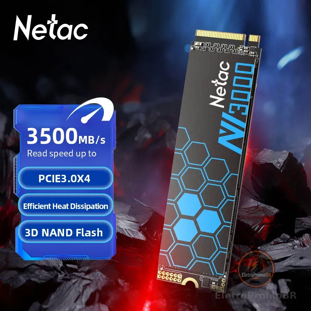 Netac ssd nvme m2 250gb 500gb ssd 1tb 2tb ssd m.2 2280 pcie3.0x4 disco de estado sólido interno para desktop portátil