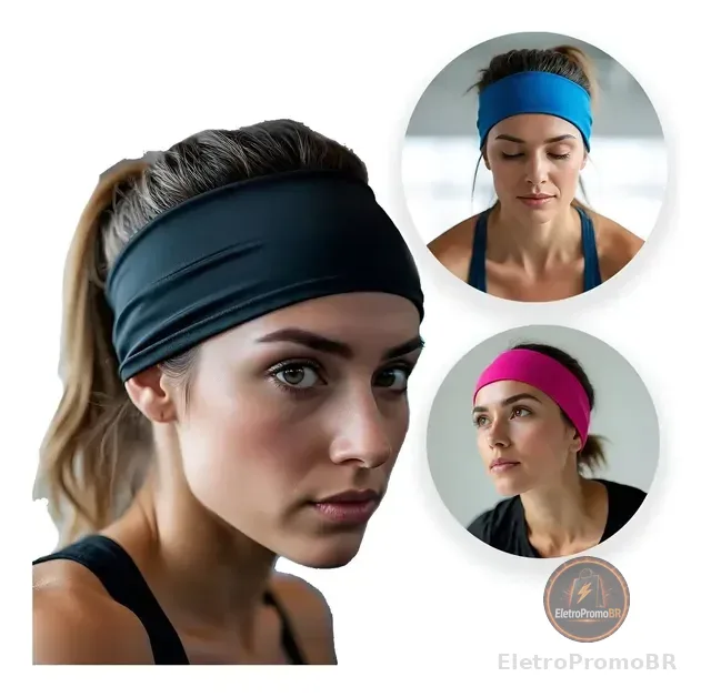 Faixa Headband De Cabeça Esportiva Masculina E Feminina