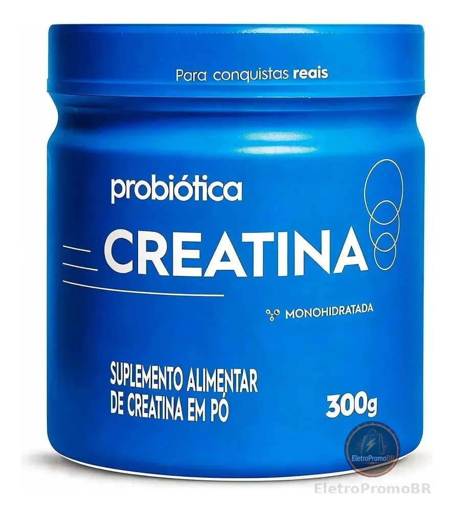 Creatina 100 Pura Probiotica 300g Sem Sabor Sem Sabor