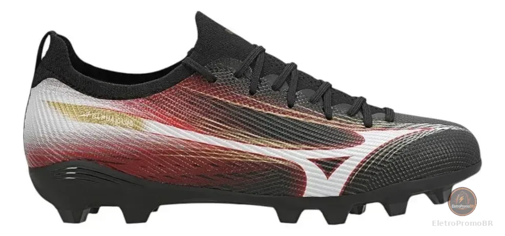 Chuteira Campo Mizuno Alpha Club Md Preto E Branco 42 Br