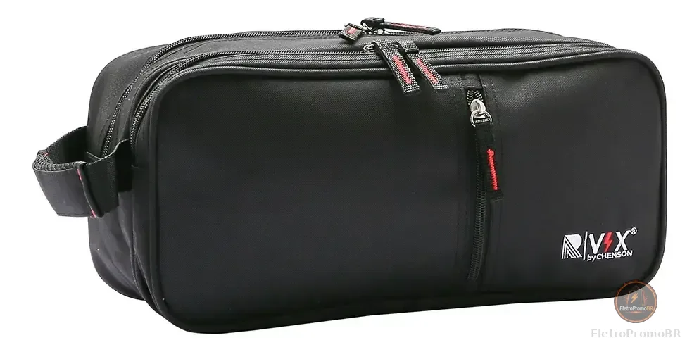 Porta Chuteira Futebol Republic Vix Preto com Bolso Externo Poliéster