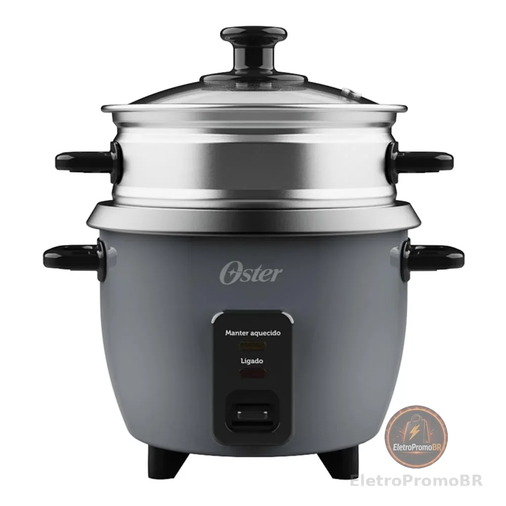 Panela Elétrica de Arroz 0,6L Oster Grafite (220v)
