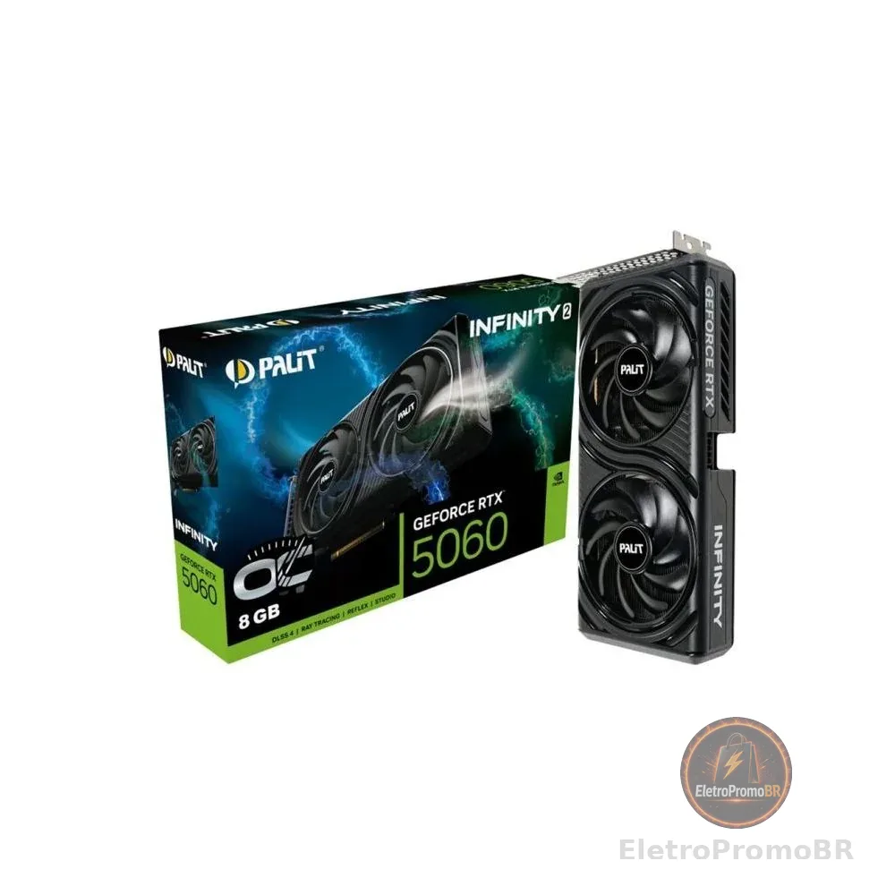 Placa de Vídeo NVIDIA GeForce PALIT RTX5060 8GB  INFINITY 2 OC GDDR7 - 0120111-01