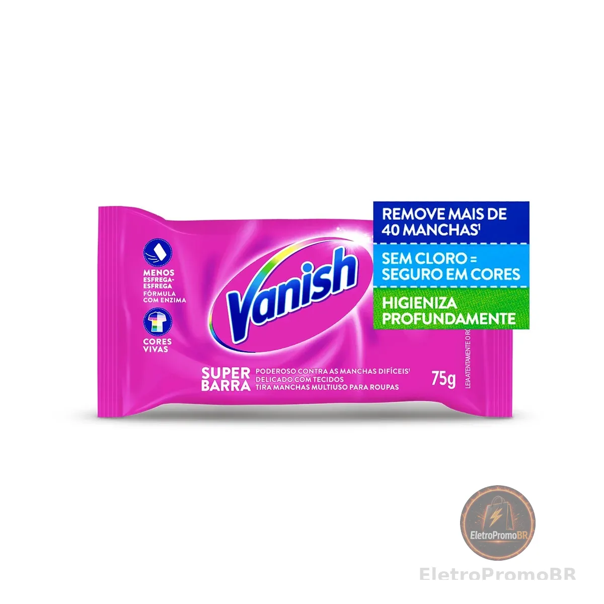 Tira Manchas Vanish Barra para roupas coloridas 75g