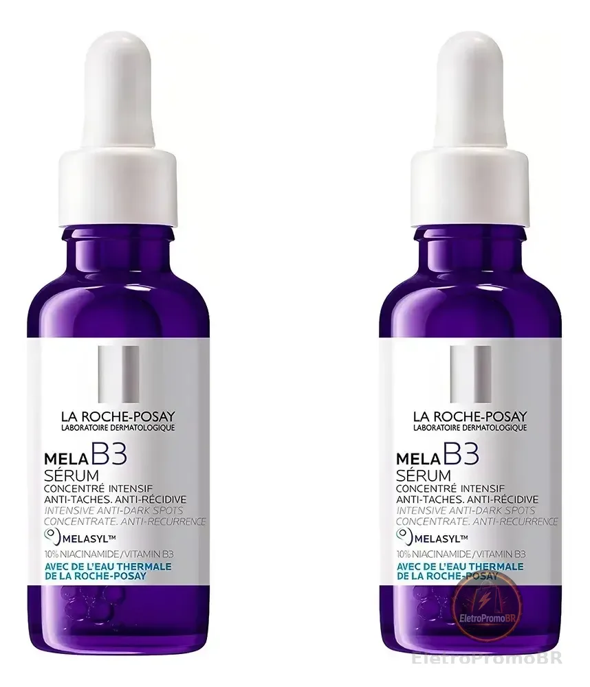La Roche Posay, 2 unidades de soro concentrado Mela B3, 30 ml, horário de aplicação: dia/noite, tipo de pele, todos os tipos de pele