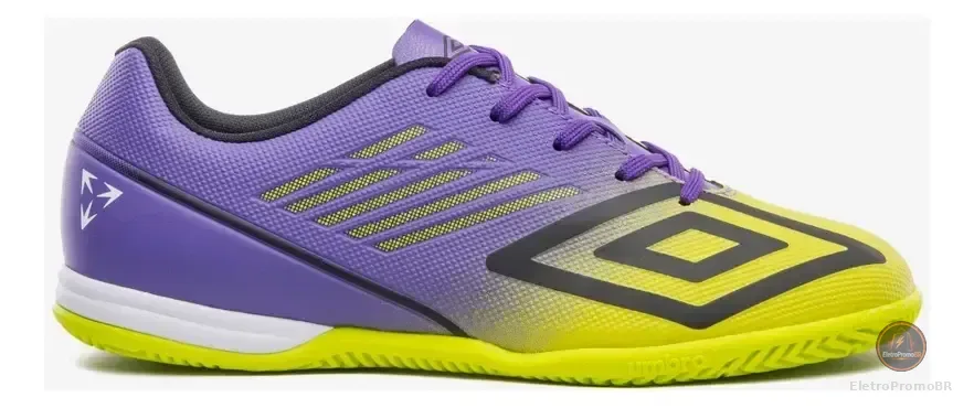 Chuteira Futsal  Velocita Decimo Club Umbro Verde Limão/electric Purple/preto 39 Br