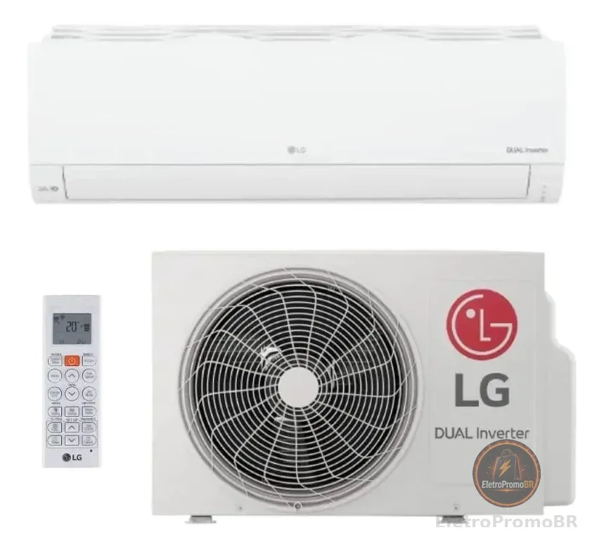 Ar Split 9000 Btus LG Dual Inverter Compact + Ia Frio 220v Branco 220v