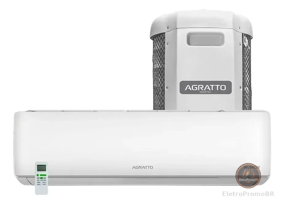 Ar Condicionado Split Agratto Liv Top Inverter 18.000 Btus Quente e Frio R-32