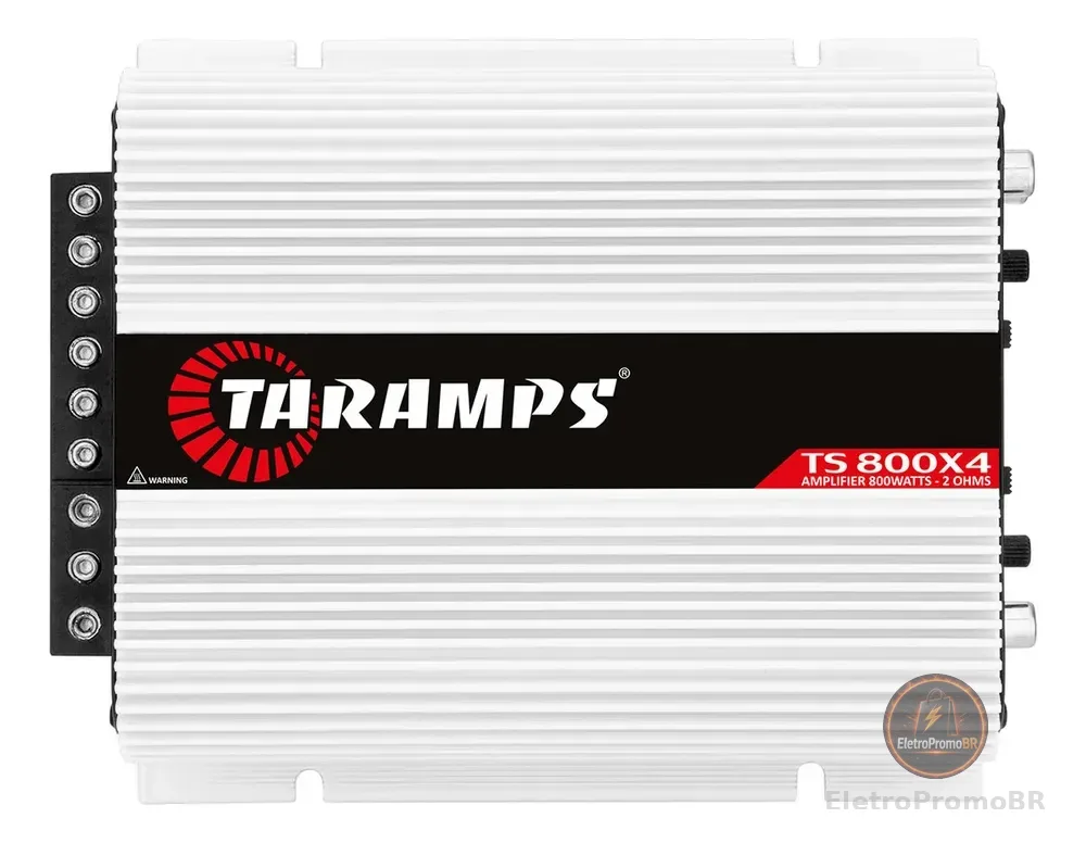 Modulo Taramps Ts 800 Rms Ts800x4 2 Ohms Amplificador 800w Entrada Rca E Fio T800 4 Canais Som Automotivo