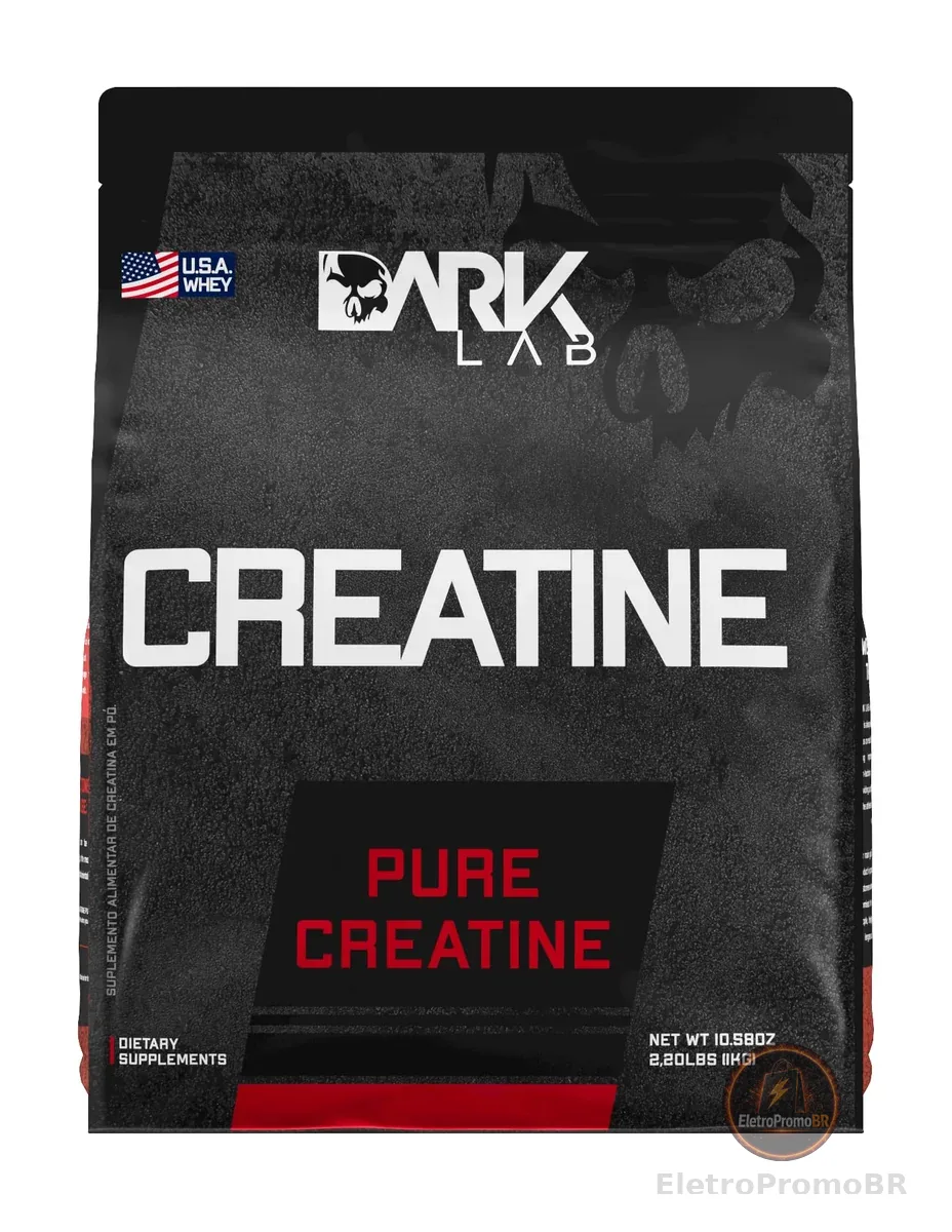 Creatina Pura 1kg Dark Lab Monohidratada 100% de Pureza, Sem Sabor