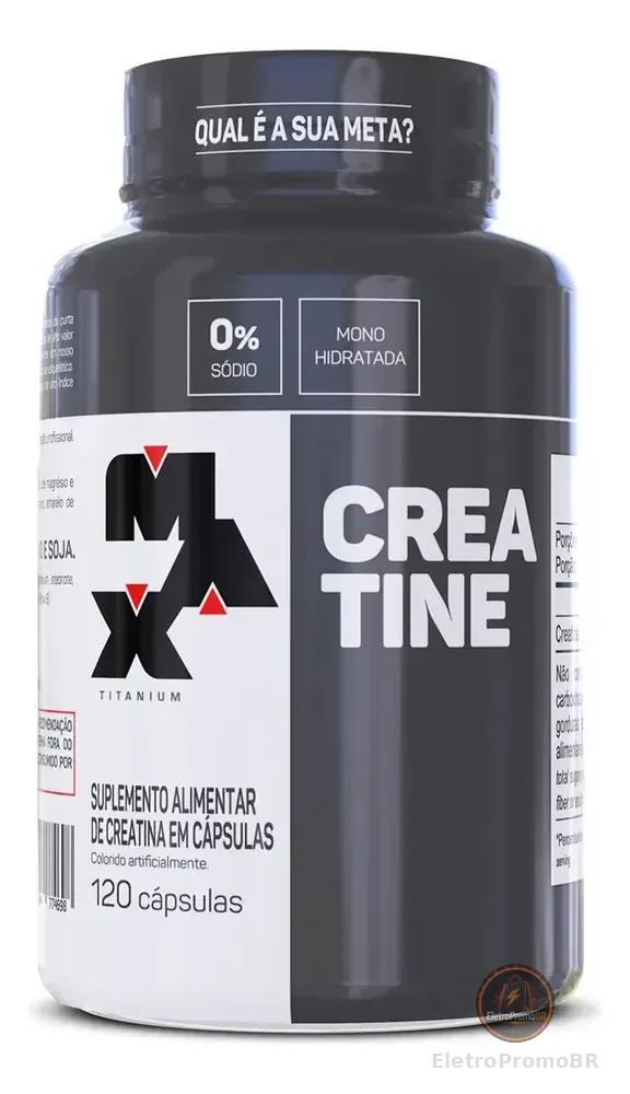 Suplemento Em Cápsulas Max Titanium Creatina Pote 120 Caps