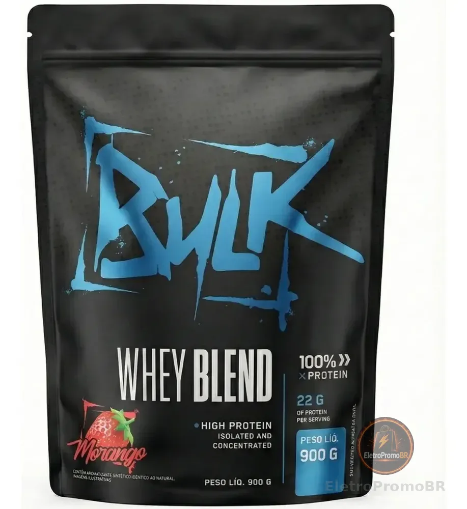 Whey Protein Blend Morango 900g Bulk Nutrition