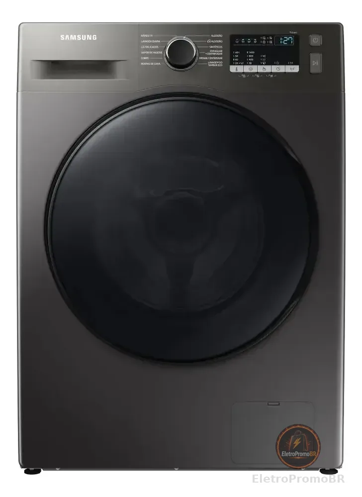 Lavadora Inverter Samsung Porta Black Ww11t Inox 11kg