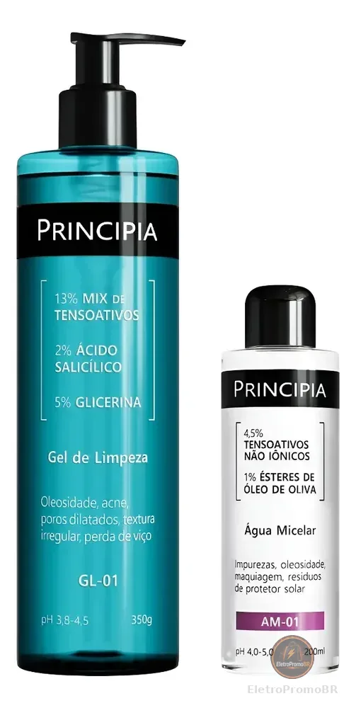 Principia Kit Dupla Limpeza Água Micelar + Gl-01 Todo Tipo De Pele Dia/noite