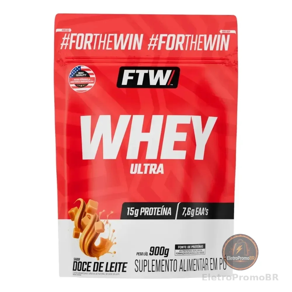 Whey Concentrado Ultra Protein Refil 900g Sabor Doce De Leite - Ftw