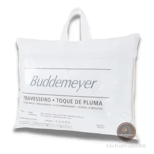 Travesseiro Toque De Pluma Buddemeyer 50x70cm Algodão Branco