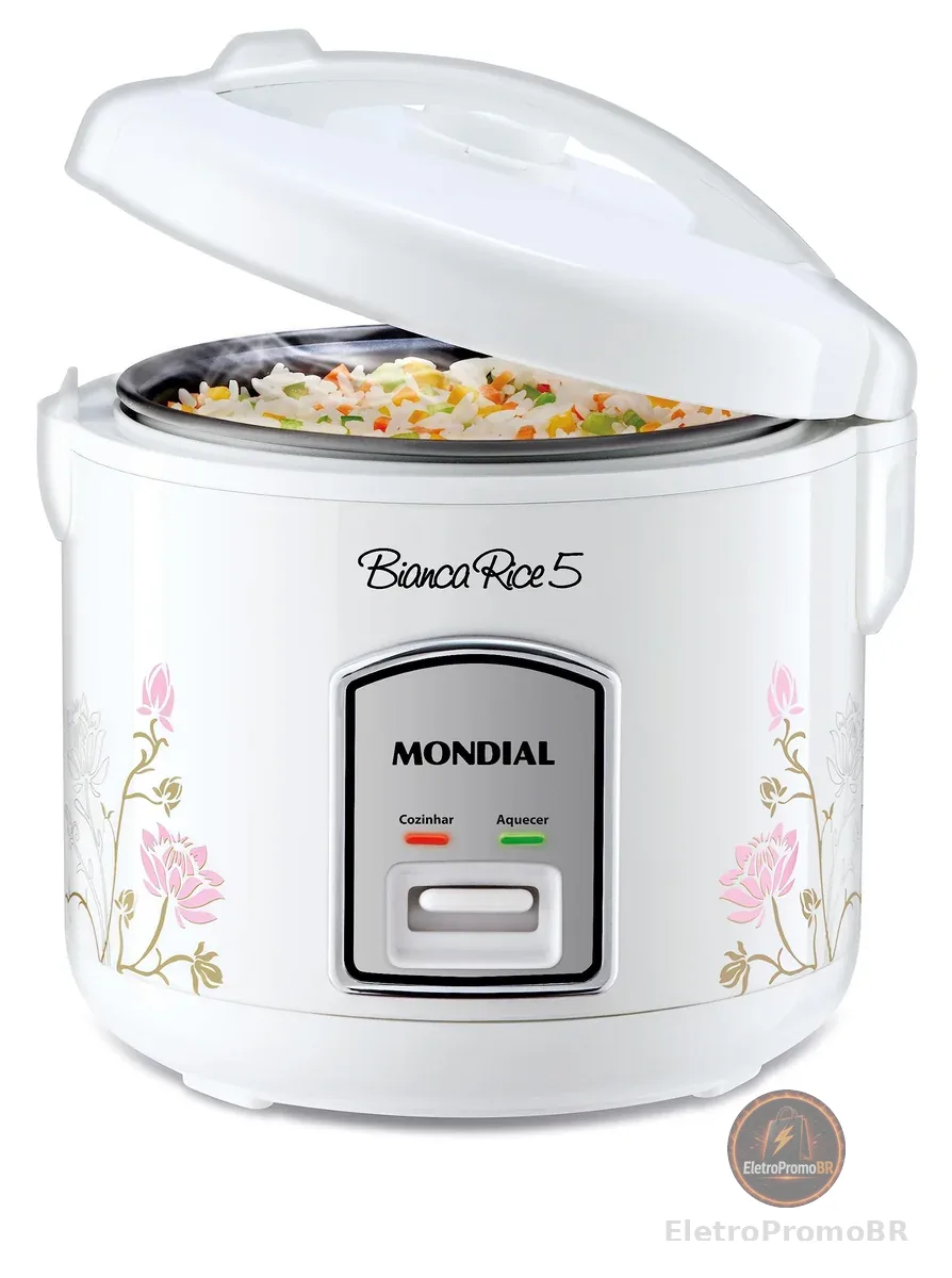 MONDIAL Panela De Arroz Bianca Rice 5, Branco, 400W, 110V - NPE-05-5X
