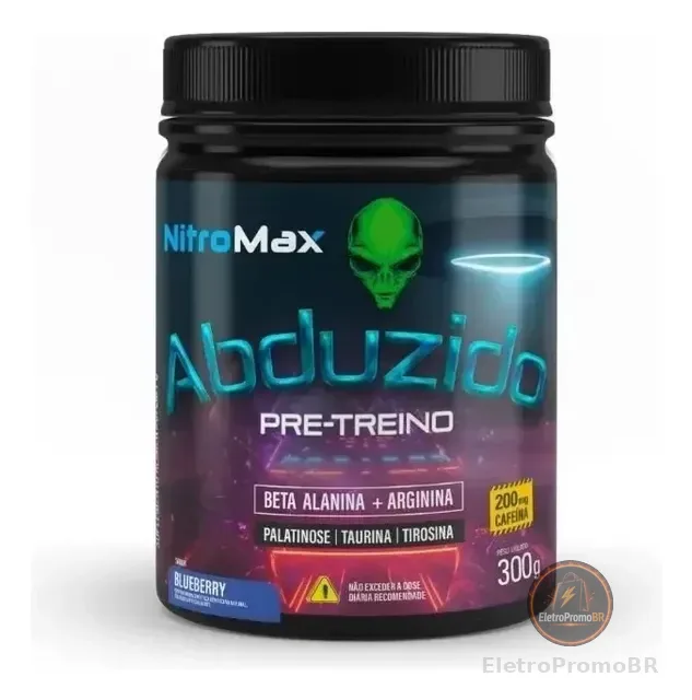 Abduzido Pre Treino Nitro Max Blueberry 300g