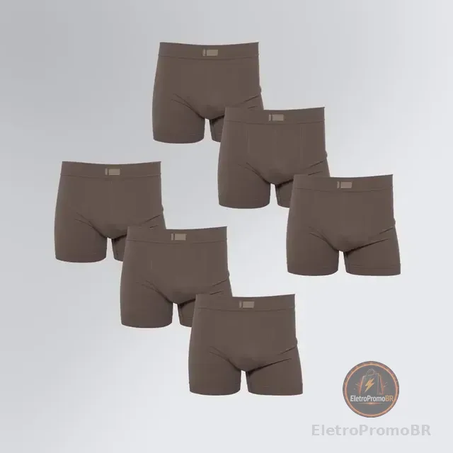 Kit 6 Cuecas Boxer Seamless Insider Masculino