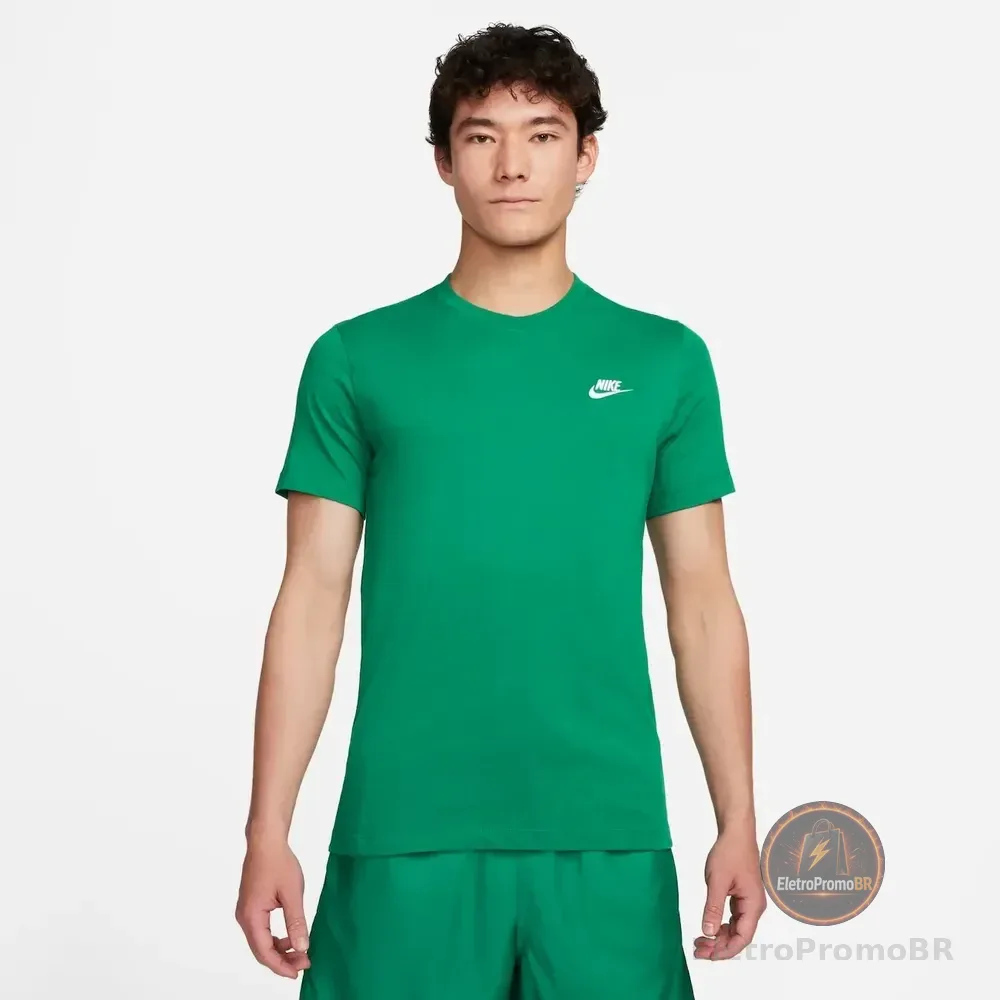 Camiseta Nike Sportswear Club Masculina Verde-escuro M