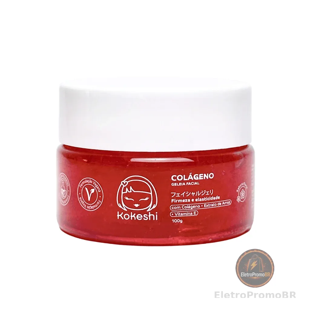 Geleia Hidratante Facial de Colágeno Pele Firme 100g Kokeshi Textura Jelly Cream