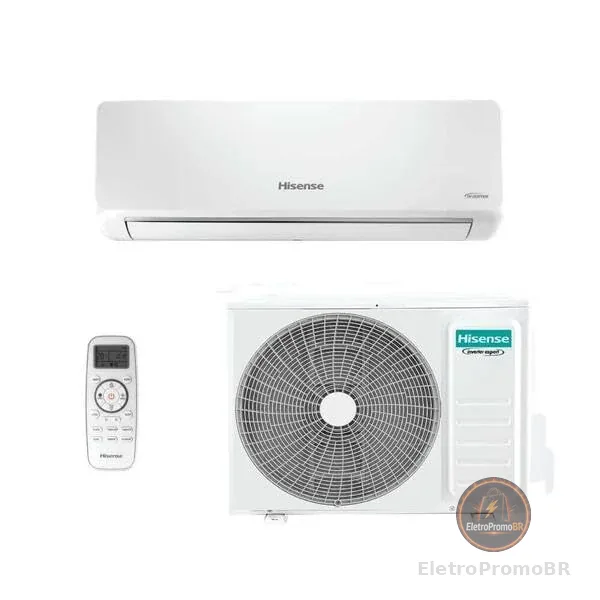 AR CONDICIONADO SPLIT INVERTER HISENSE R-32 HI-WALL 9000 BTUS QUENTE E FRIO WI-FI 220V