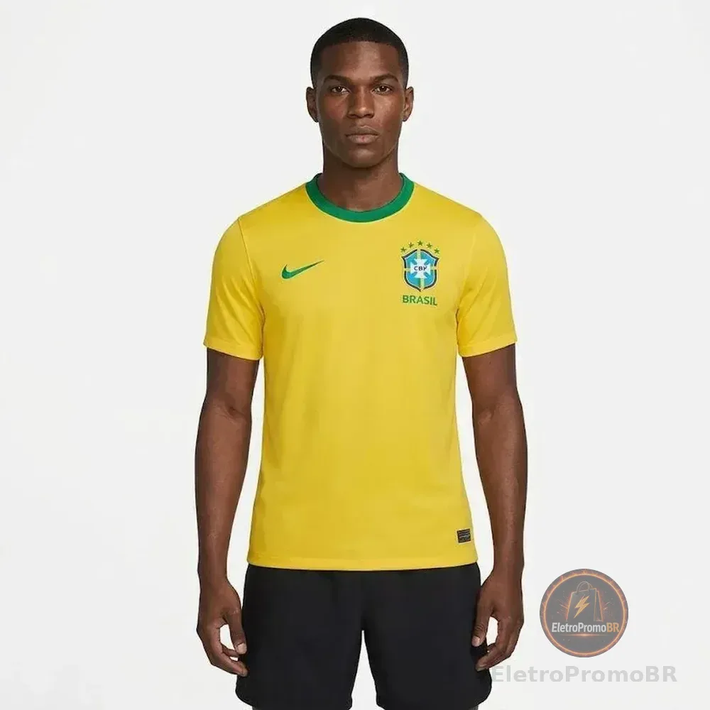 Camisa Brasil Nike I 2026/27 Fã Masculina Amarelo/verde G