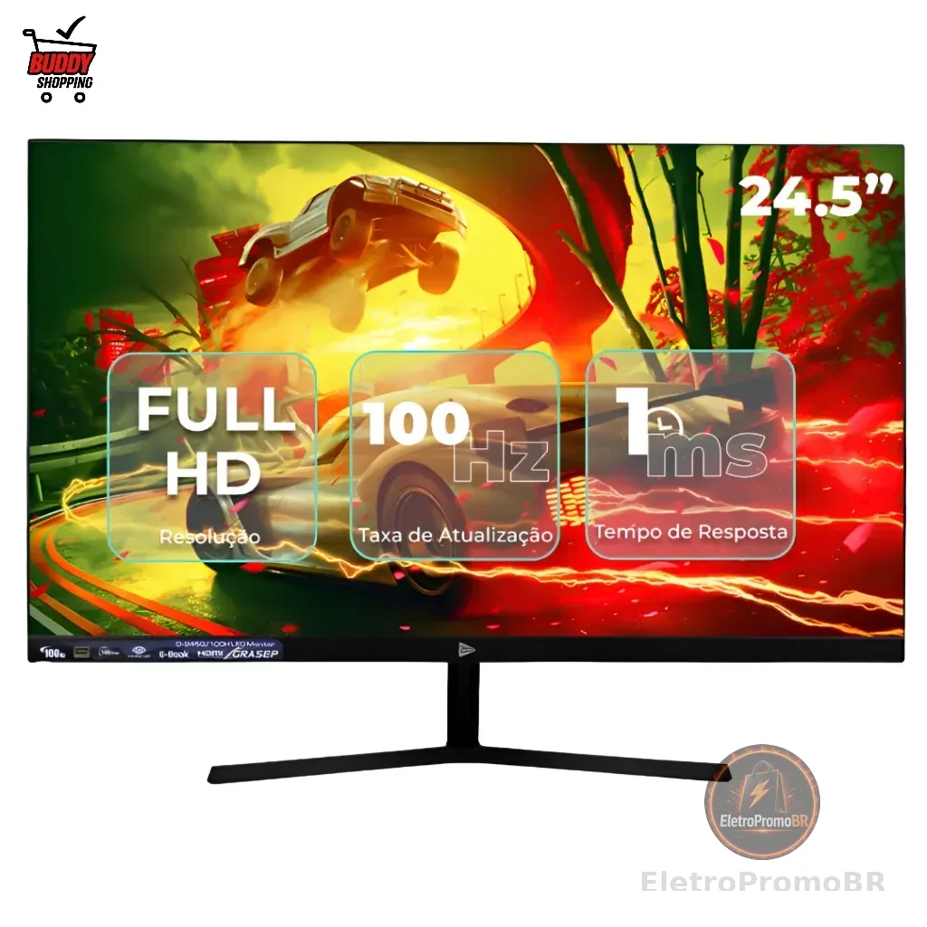 Monitor Gamer 24.5 Full HD 1ms 180Hz TN / 100Hz VA HDMI VGA Pronta Entrega Barato