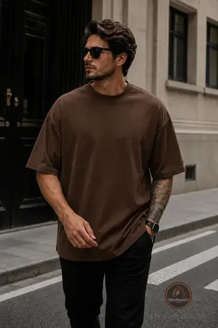 Camiseta Oversized Masculina 100% Algodão