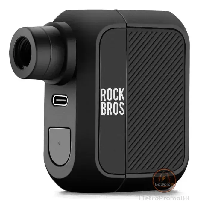 Mini Bomba Elétrica Rockbros, 100 Psi, Usb-c, Presta/schrade