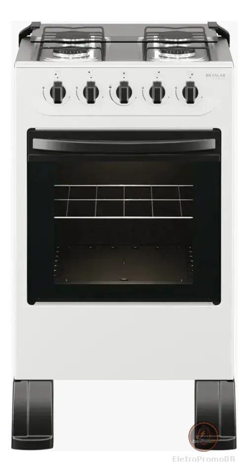 Fogão New Sirius 4 Bocas Mesa Inox Braslar Cor Branco