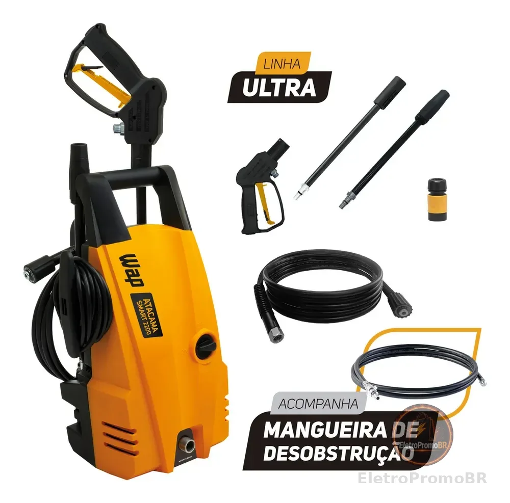 Desobstruidora de Alta Pressão WAP Atacama Smart Ultra Com Potência de 1400W 1500PSI