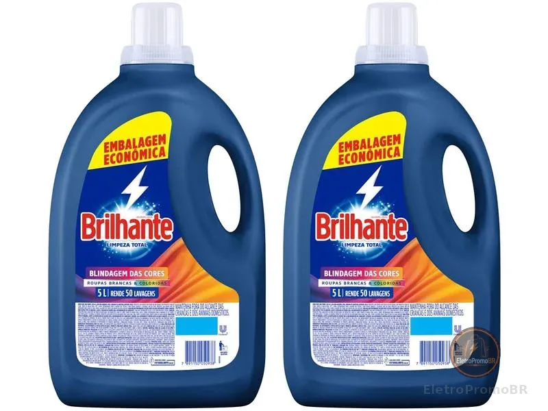 Kit Sabão Líquido Brilhante Limpeza Total