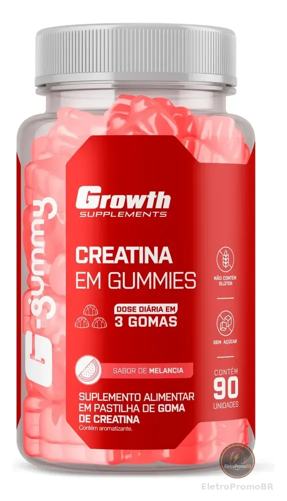 G-gummy Creatina Em Gomas 90unid Growth Suplements Melancia