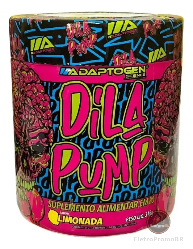 Suplemento Em Pó Dila Pump Pre Treino Sem Cafeína Adaptogen Science Pote De 318g Sabor Limonada