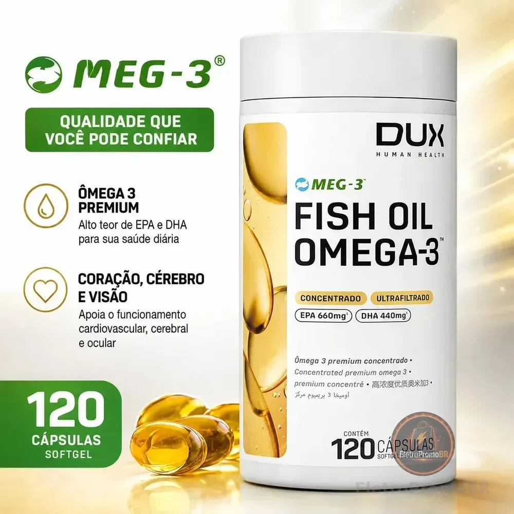 DUX HUMAN HEALTH Fish Oil Ômega-3 EPA DHA 120 Cápsulas