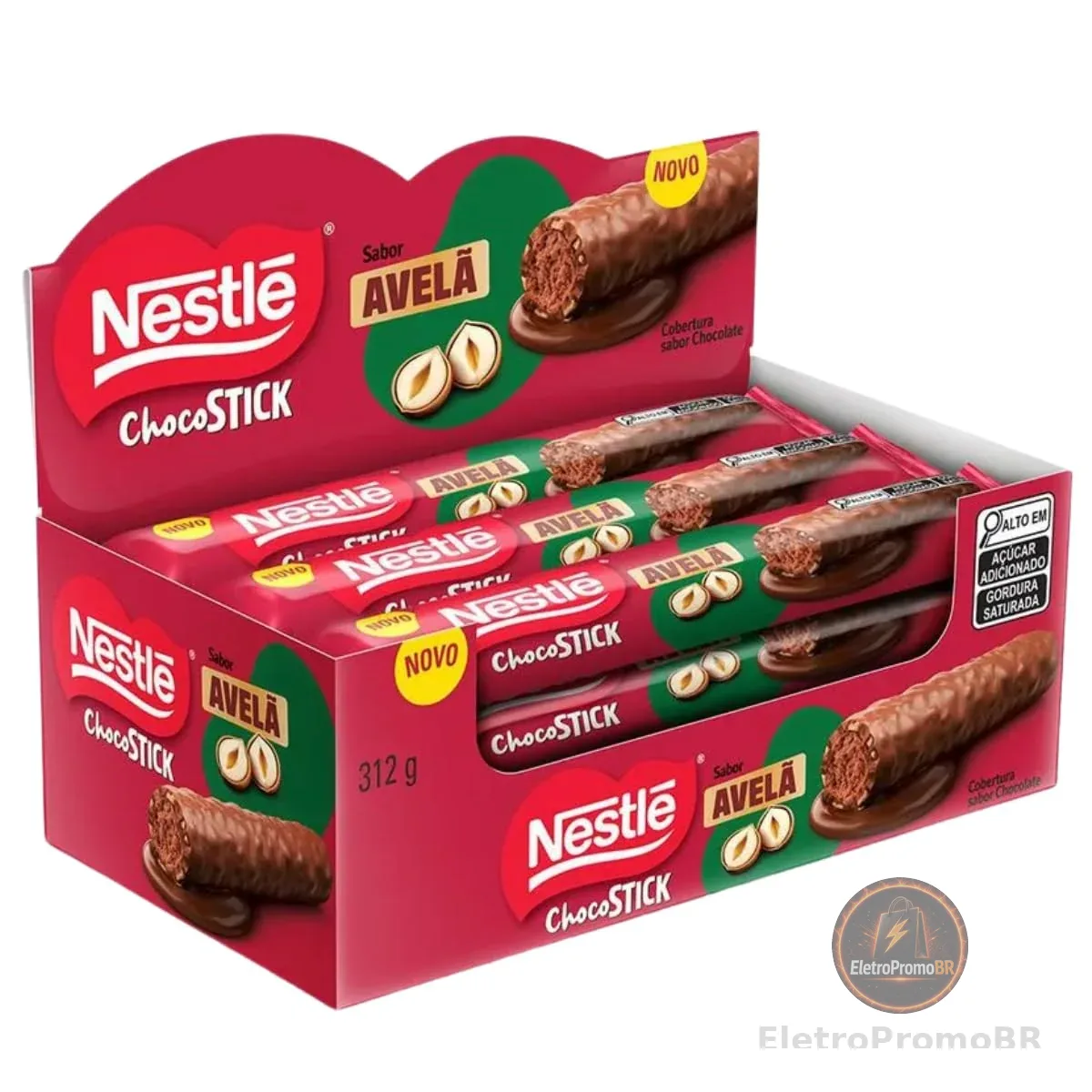 Chocostick Nestlé Avelã 26g - 12 unidades