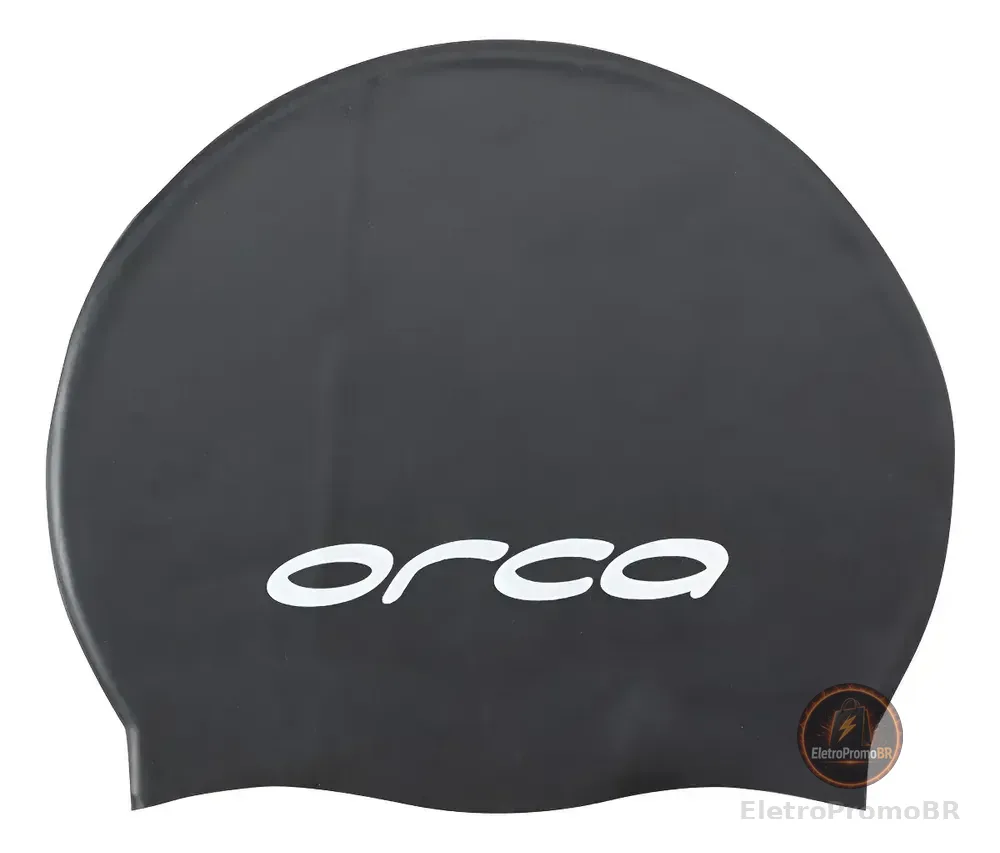 Touca Natação Silicone Orca Adulto Preta