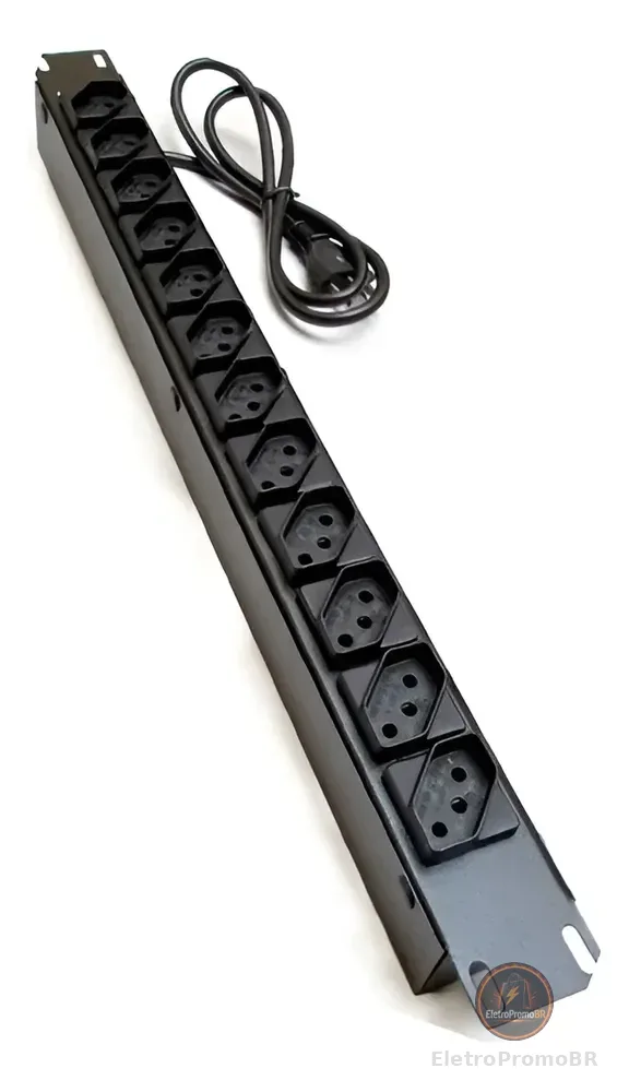 Régua 12 Tomadas Rack 19 Polegadas Profissional Extensão